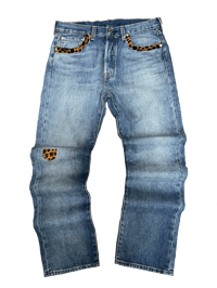 Image 2 of CHEETAH LEATHER SHIELD BLUE LEVIS