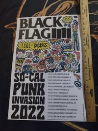 Black Flag /TSOL/ Dickies 2022 tour poster (reprint)