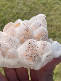 Image 7 of Quartz Crystal Points Cluster With Hematite And Inclusions #1539