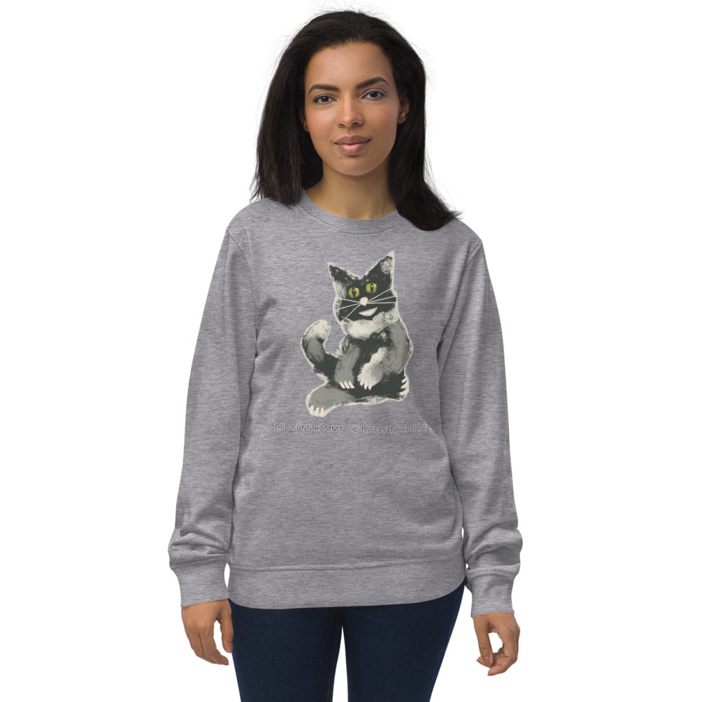 Image of Cozy Cat Unisex organic sweatshirt