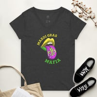 Mardi Gras Mafia “Fleur De Tongue” Women’s recycled v-neck t-shirt