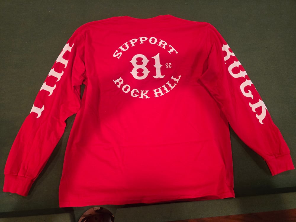 Long sleeve Rock Hill support shirts