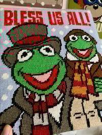 Image 3 of Kermit and Timmy needlepoint kit 