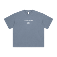 Garment Dyed Original Logo Tee (Blue)