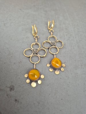 Bullet casings  yellow earrings 