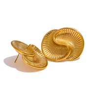 Image 6 of LARGE SPIRAL STUD EARRINGS