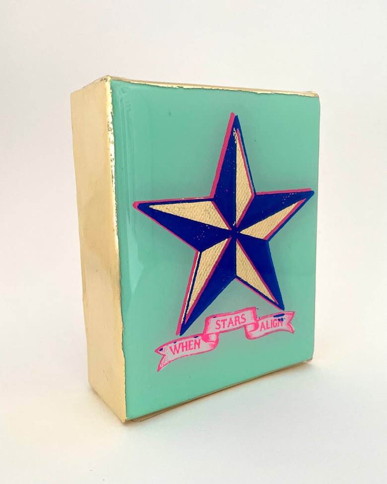 Image of When Stars Align Aqua/Gold leaf 