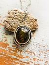 olive green tourmaline necklace