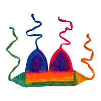 Rainbow Basic Crochet Croptop