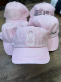 Baseball Cap - Pink with White Paddles