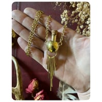 Image 1 of Solid Brass Fringe Vessel Necklace