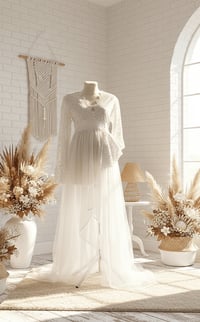 Image 4 of Photo props set - neutral dress for maternity photoshoot