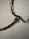 1920 Turkish trench art hand beaded snake wrap around necklace