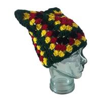 Image 3 of Dream Granny Square Cat Ear Beanie