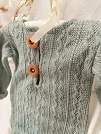 Image 2 of Photo prop | Boy bodysuit for photoshoot | Shawn | size 9-12 months | sage