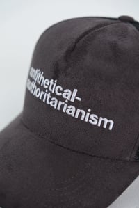 Image 5 of Antithetical-Authoritarianism Trucker Cap (Dark Grey)