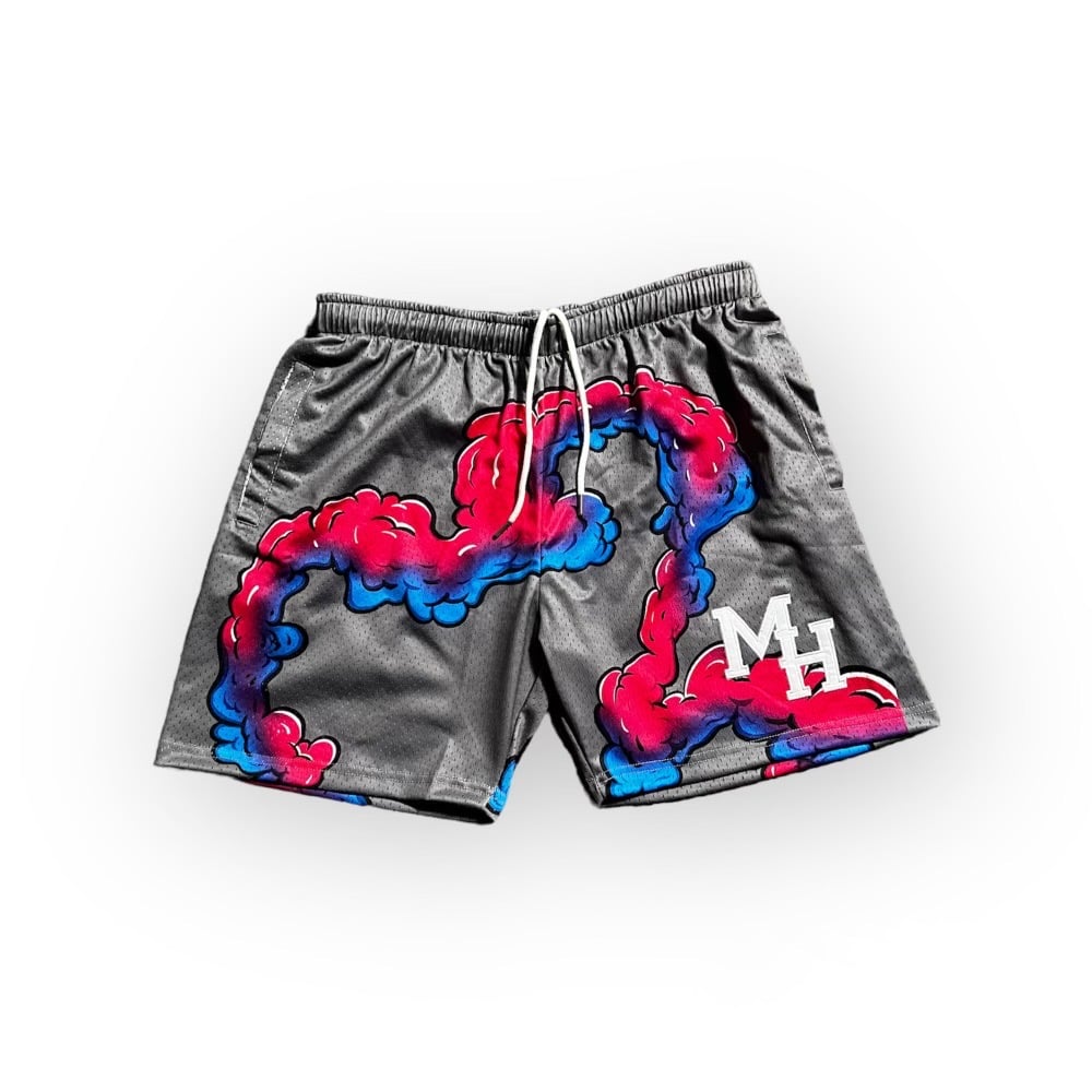 Image of Mens Grey/Multi Smoke Shorts