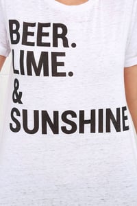 Image 2 of CHASER beer lime &  sunshine white t-shirt