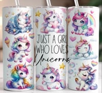 Just a girl who loves unicorns 20oz tumbler