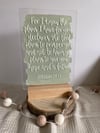 A5 Handlettered Bible Verse Clear Acrylic Plaque 
