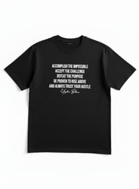 Image 3 of YB Black Motivational Graphic Crewneck T-Shirt
