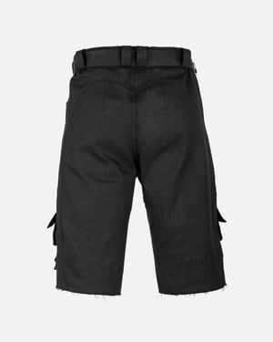 Image of KRYSVINCZI - Denim Cargo Shorts Black