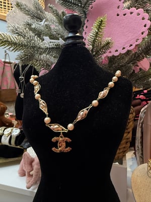 Image of Reworked Chanel Necklace on Vintage Pearl Chain
