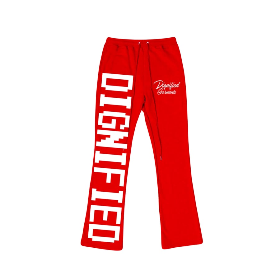 Image of Dignified Stacked Sweatpants (Cherry)