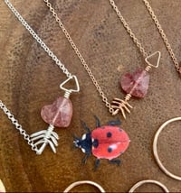 Image 4 of Cupid’s Strawberry Quartz Heart Necklace