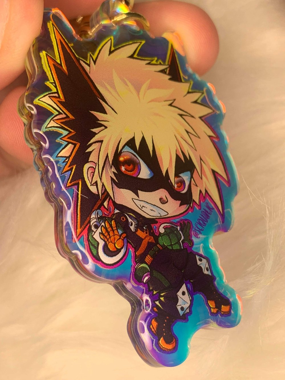 Image of Vigilante 2.5” Rainbow Acrylic Charm