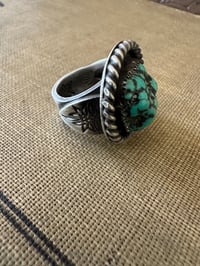 Image 3 of Boot Stitch Alarcon Turquoise Ring size 6.5