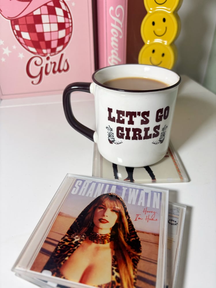 Image of Retro style CDs artist glass coasters set of 4 