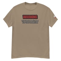 Image 1 of Warning embroidered classic tee