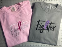 Image 2 of Fighter Embroidered T-shirt / Custom Colors