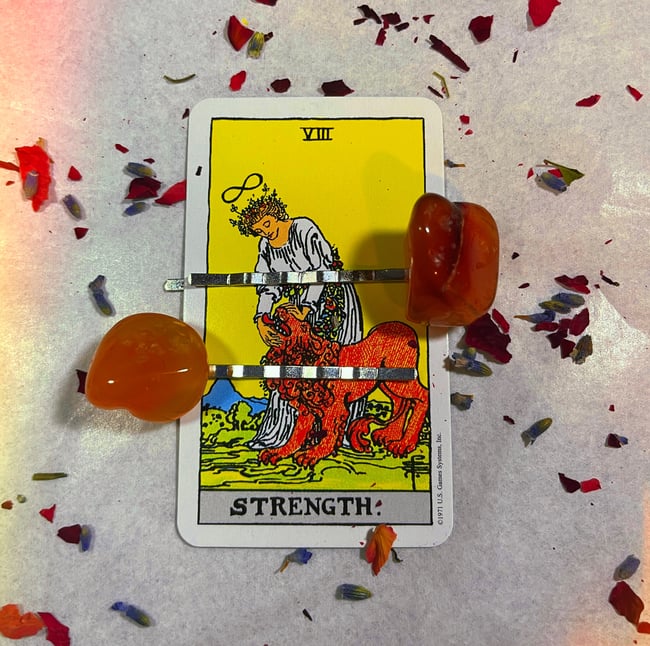 Carnelian Hair Clips