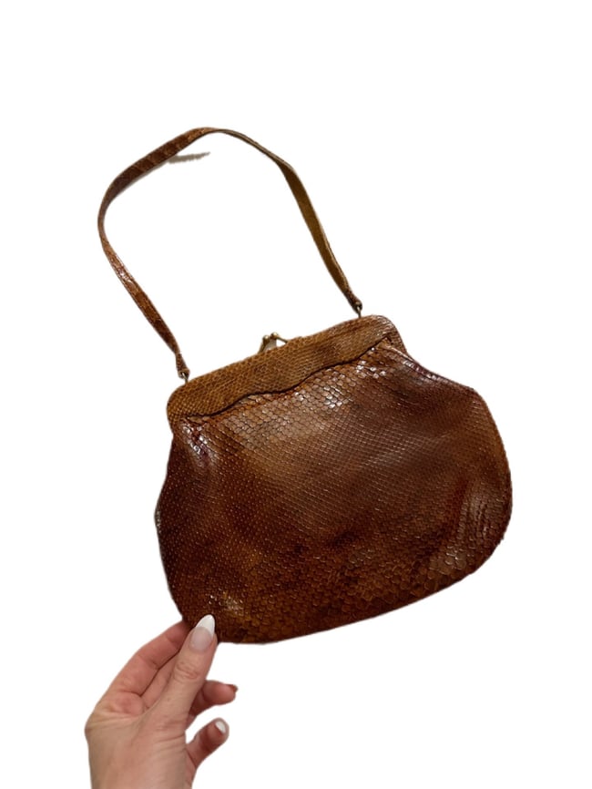 1960s snakeskin hardbag