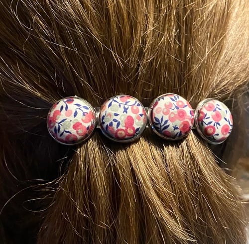 Image of Button Barette Hair Clip