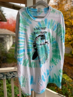 Image of 3XL Live Fast Eat Trash Tie Dye Shirt 2