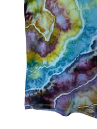 Image 4 of M Ladies Racerback Tank in Earthy Geode Ice Dye