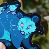 Image 3 of Nighttime Oppossums Holo 3.5” Sticker