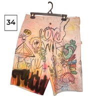 Image 1 of Spray Bombed Guess Shorts