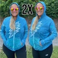 Image 6 of Large Ladies Lightweight Hoodie green