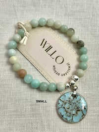 Image 1 of Amazonite bracelet with enamel charm 