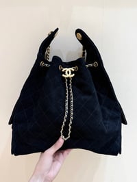 Image 9 of CC Suede Drawstring Hobo