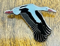 Image 2 of White Stork - No.17 -  Bird Pin Badge Group Series