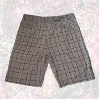 Image 1 of (37) Brown and Blue Plaid “Alpinestars” shorts
