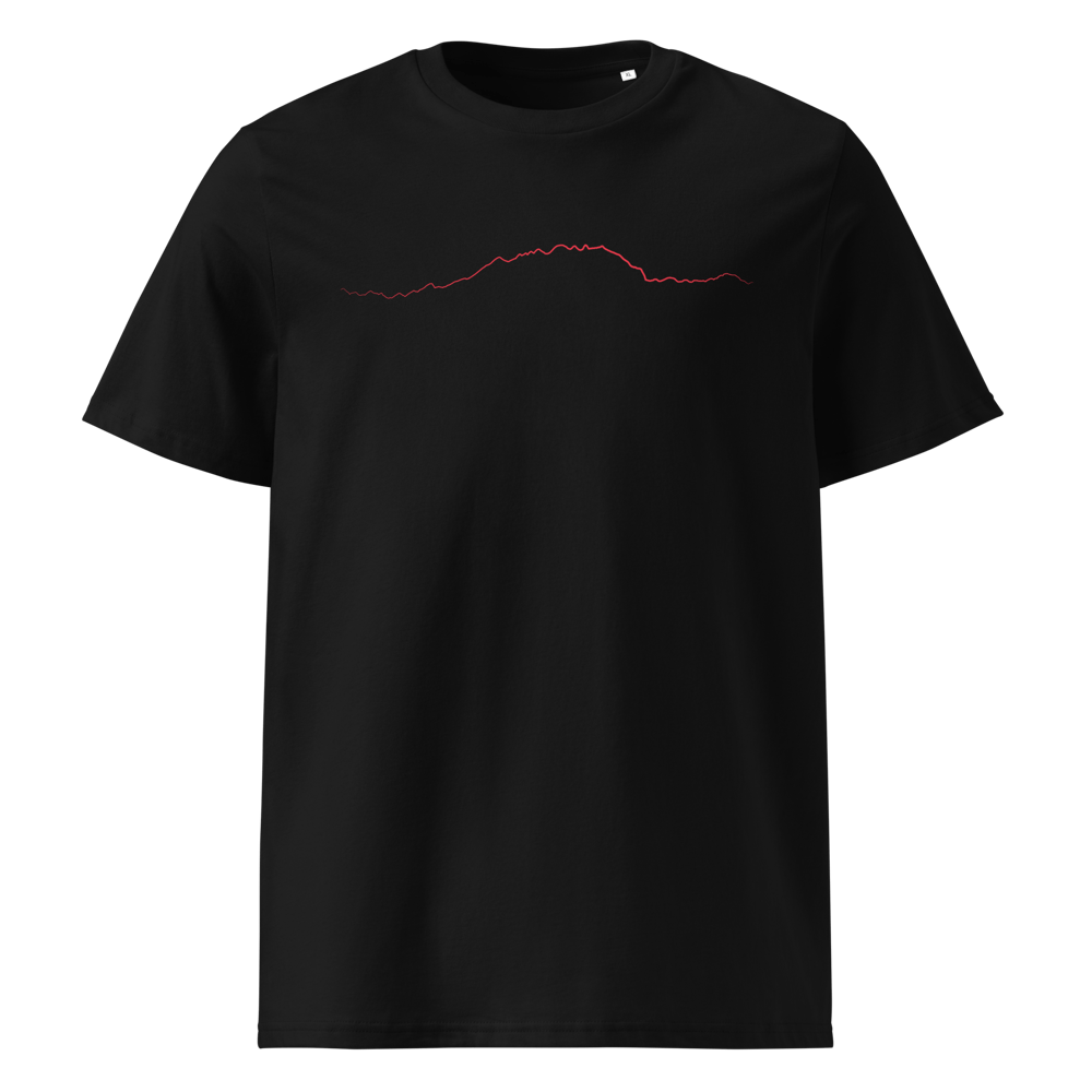 Monte Rosa T-shirt in Cotone Organico Unisex Nero / red PULSE