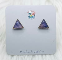 Image 3 of TRIANGLE FLORAL STUDS