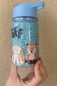 Image 3 of teddy snowglobe drink bottle