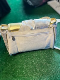 Image 3 of Diana White and Gold Vintage Nas Large Purse
